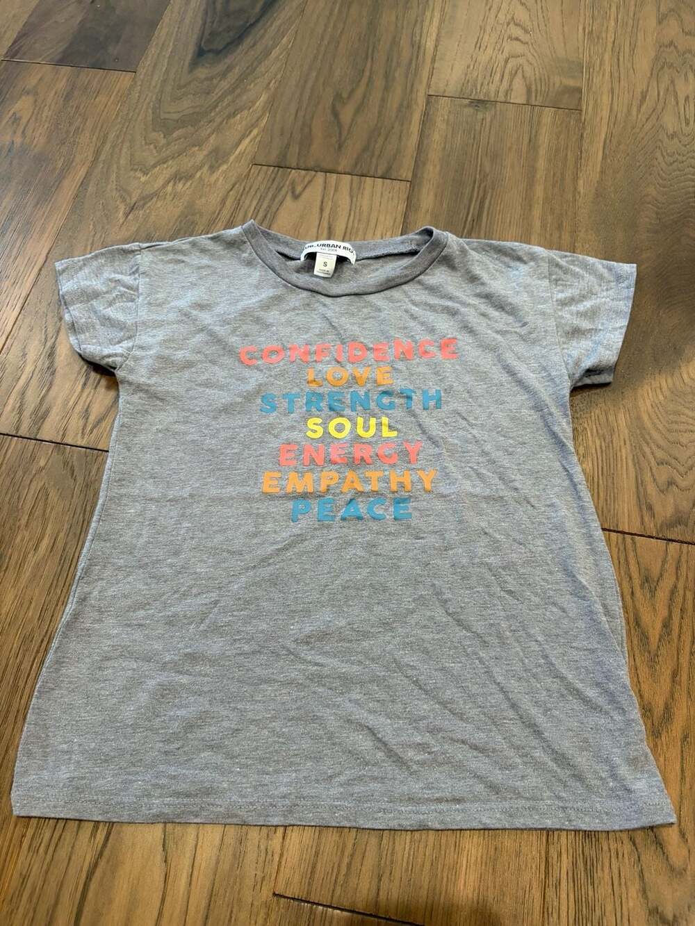 Sub_Urban Riot Graphic T-Shirt Gray Size S Confidence Love Strength Soul Energy